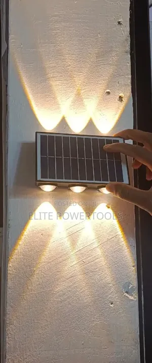 Up Down Solar Wall Light - 3 Eyes, Warm White