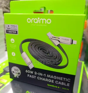 Oraimo SpeedLine 4 OCD-176 60W 2-in-1 Magnetic Fast Charging Cable