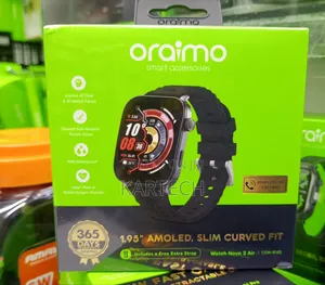 Oraimo Nova 2 Air AMOLED Smartwatch - Betri ya Siku 12