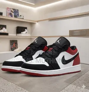 Air Jordan 1 Low Red Toe Sneakers