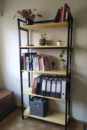 5 Tier Wooden Storage Rack - Space Saving Organizer