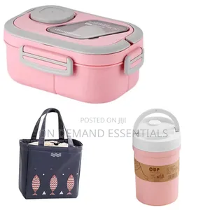 3 in 1 Microwaveble Lunch Box Combo Set