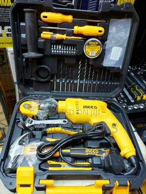 Set Mpya ya Ingco ya Corded Impact Drill ya Vipande 68