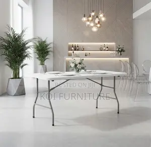 Foldable White Garden Table