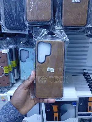 Kifaa cha Mgongo wa Ngozi kwa Samsung Galaxy S26 Ultra (Brown)