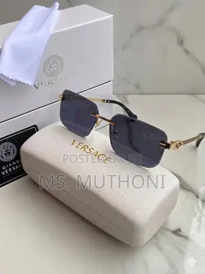 Miwani ya Versace Isiyo na Rimu, Polarized, ya Kifahari