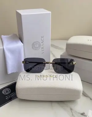 Versace VE2298 Rectangle Sunglasses - Gold Rimless
