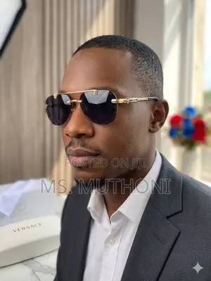 Versace VE2296 Rimless Pilot Sunglasses