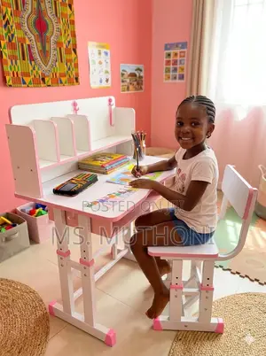 Seti ya Dawati na Kiti cha Watoto cha Kujifunzia cha Ergonomic