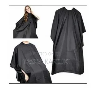 Black Barber Draper yenye Elastic Neck