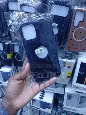 Black Leather Protective Back Case for iPhone 12/12 Pro