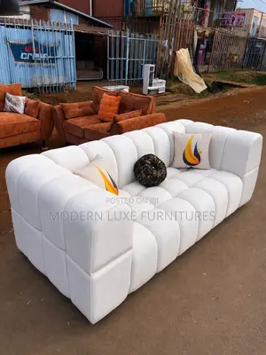Spacious 3 Seater Sofa with Free Throw Pillows