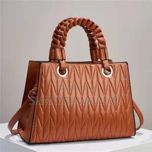 Bb Mkoba wa Saizi ya Kati - Faux Leather Kahawia