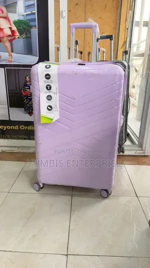 Lilac Purple Large Rubber Suitcase (72cm Height)