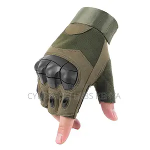 Tactical Half Finger Gloves With Protective Knuckle Guard