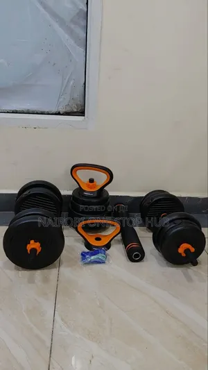 Bodyfit 6-in-1 Kettlebell/Dumbbell Zinazoweza Kurekebishwa (Hadi 50KG)