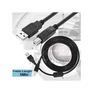 5m High-Speed USB Printer Cable - Black