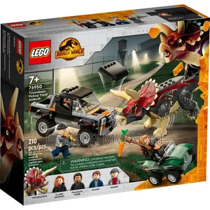 LEGO Jurassic World Triceratops Pickup Truck Ambush 76950