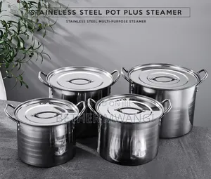 14Pc Stainless Steel Pots & Steamer Set