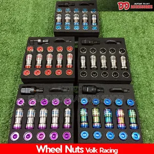 Volk Racing Formula Style Lug Nuts za Magurudumu Zenye Key ya Usalama