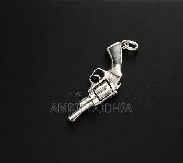 Pendant ya Fedha Safi ya Revolver - 1