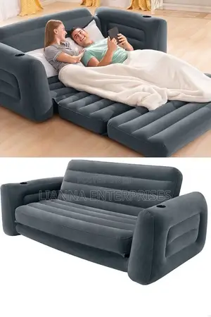 3 Seater Pull Out Sofa Bed na Pump ya Umeme