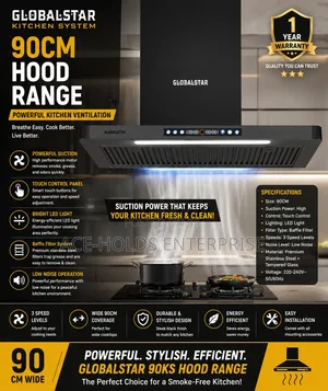 Globalstar 90KS 90CM Hood Range - Powerful Kitchen Ventilation