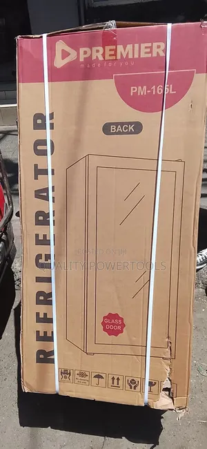 Premier 165L Glass Door Refrigerator - Black