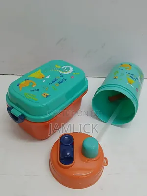 Set ya Vyakula vya Watoto 2-in-1 na Chupa ya Maji