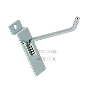 Generic Silver 4-Inch Slatwall Display Hooks