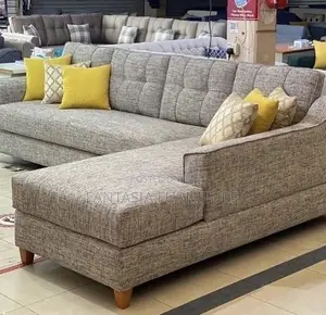 Brand New 5 Seater Ash Grey L-Shaped Sofa