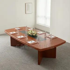 Meza ya Mbao ya Mahogany Iliyoingizwa - 2.4m