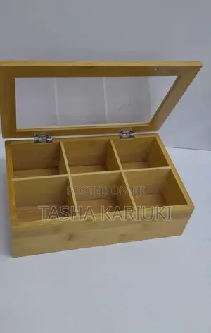 Bamboo Wooden Tea Bag Organizer (6 Slots)