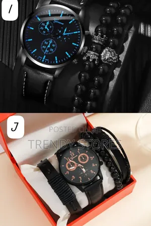 Men's Geneva Watch & Bracelet Gift Set