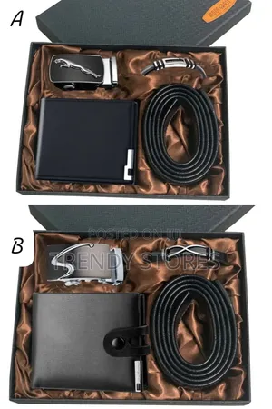 Men's Gift Set: Wallet, Belt & Bracelet