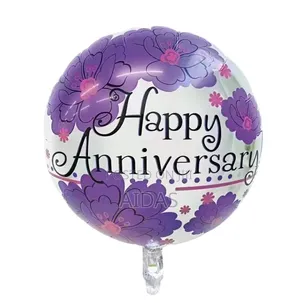 18-Inch Happy Anniversary 3D Helium Foil Balloon