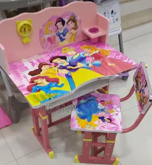 Seti ya Dawati na Kiti cha Kusomea cha Watoto Kinachoweza Kurekebishwa - Pink