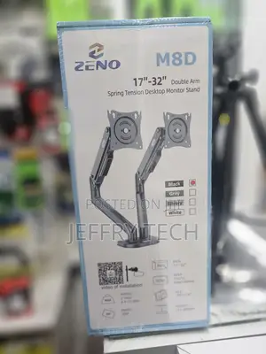 Dual Desk Monitor Arm - Adjustable Gas Spring