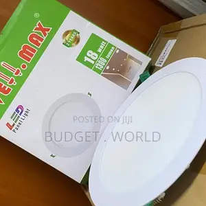 18W Round Recessed LED Panel Light kwa Gypsum Ceiling