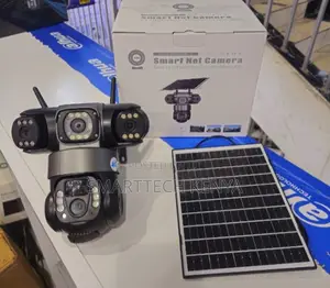 PTZ V380 Triple Lens Smart Solar CCTV Camera with 4G