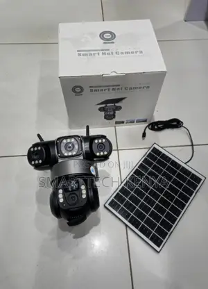 Triple Lens 4G Solar CCTV Kamera ya Nje
