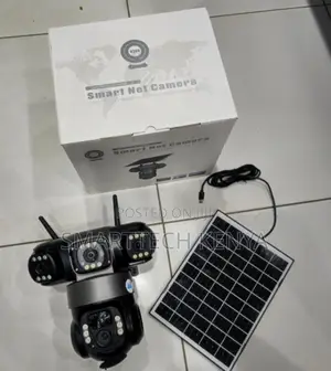 Kamera ya CCTV ya Solar ya Lensi Tatu ya 4G