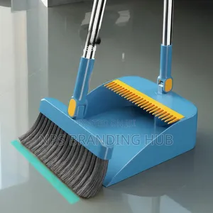2 in 1 Foldable & Rotating Broom & Dustpan Set(Hm