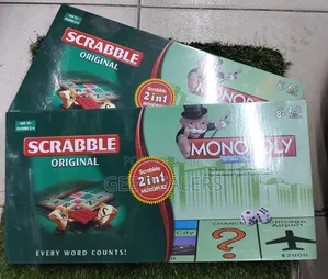 2-in-1 Scrabble Monopoly Board Game