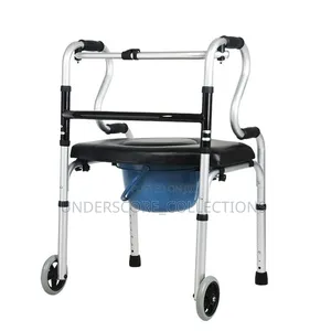 Versatile 5-in-1 Folding Walker with Commode Seat