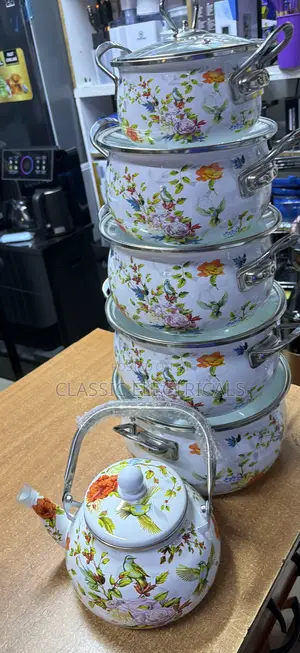 12pcs Enamel Cookware Set with Kettle