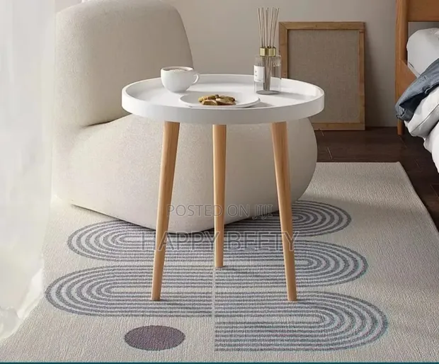 Nordic Style Round Coffee Table - Black - 1