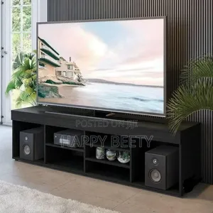 Kisimamio cha TV cha Futi 5 cha Minimalist (Cheusi)