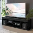 Kisimamio cha TV cha Futi 5 cha Minimalist (Cheusi) - 1