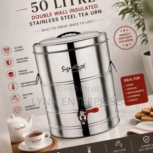 50 Litre Double Wall Insulated Stainless Steel Tea Urn